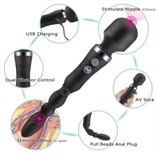 Vibromasseur Double Tête