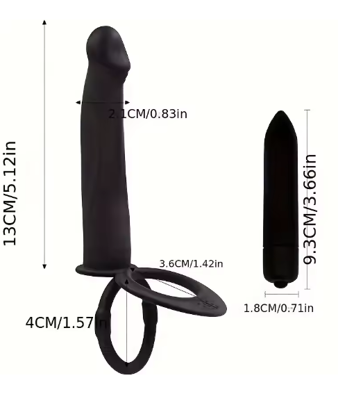 Godemiché vibrant réaliste avec anneau pénien en silicone médical