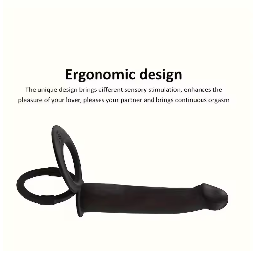 Godemiché vibrant réaliste avec anneau pénien en silicone médical